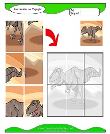 Puzzle Kes Yapıştır Çalışma Sayfaları